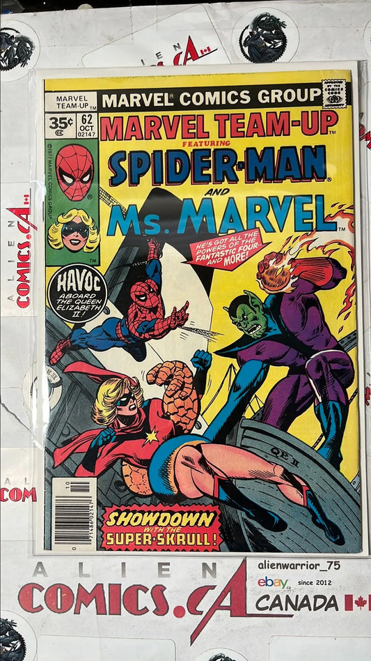 Marvel Team-Up (#62 Spider-man & Ms. Marvel 35¢ price variant HTF FN+)