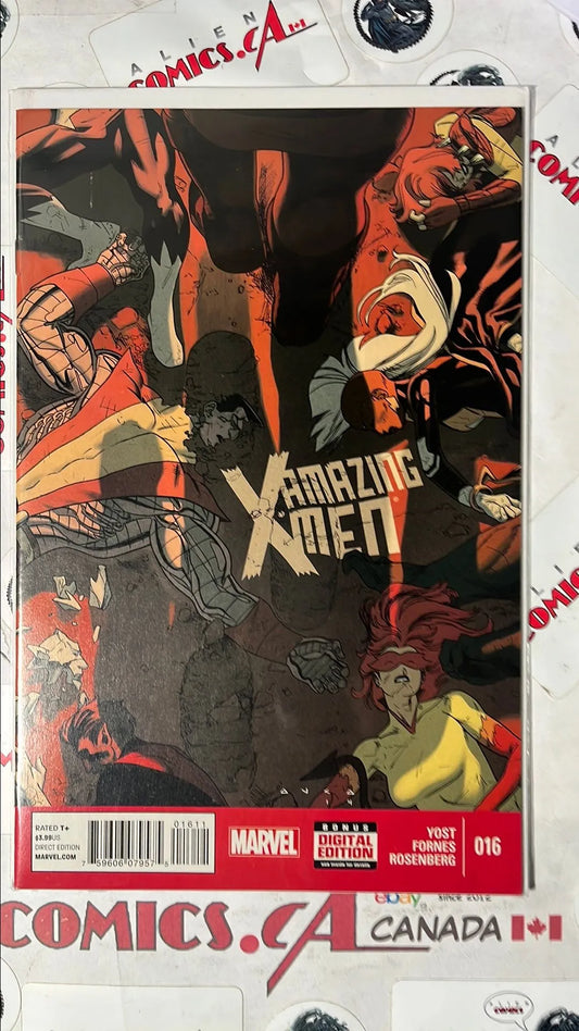 Amazing X-men (#16 Marvel 2015 Juggernaut walks over defeated X-men Team NM)