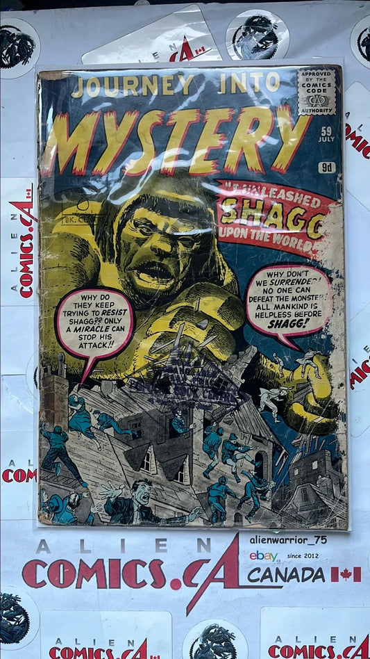 Journey into Mystery (#59 9d UK Price Variant I Unleashed Shagg Upon the World GD-)