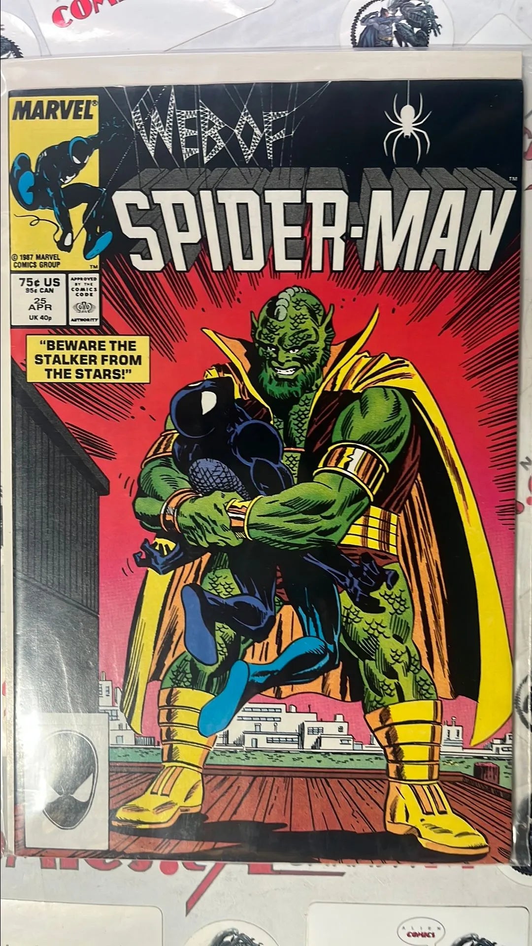 Web of Spider-man (#25 Direct Edition Beware The Stalker From The Stars! FN/VF)