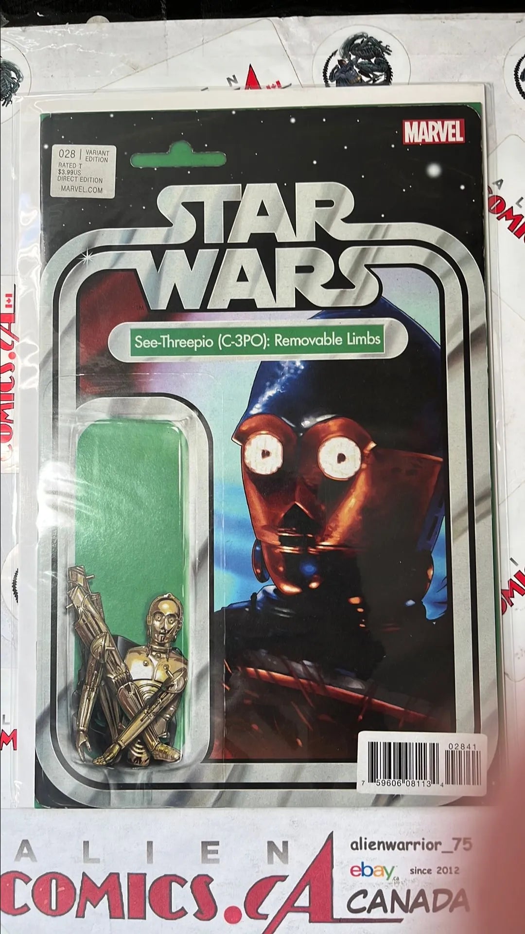 Star Wars (Action Figure Variant #28 See-Threepio C-3PO: Removable Limbs NM)