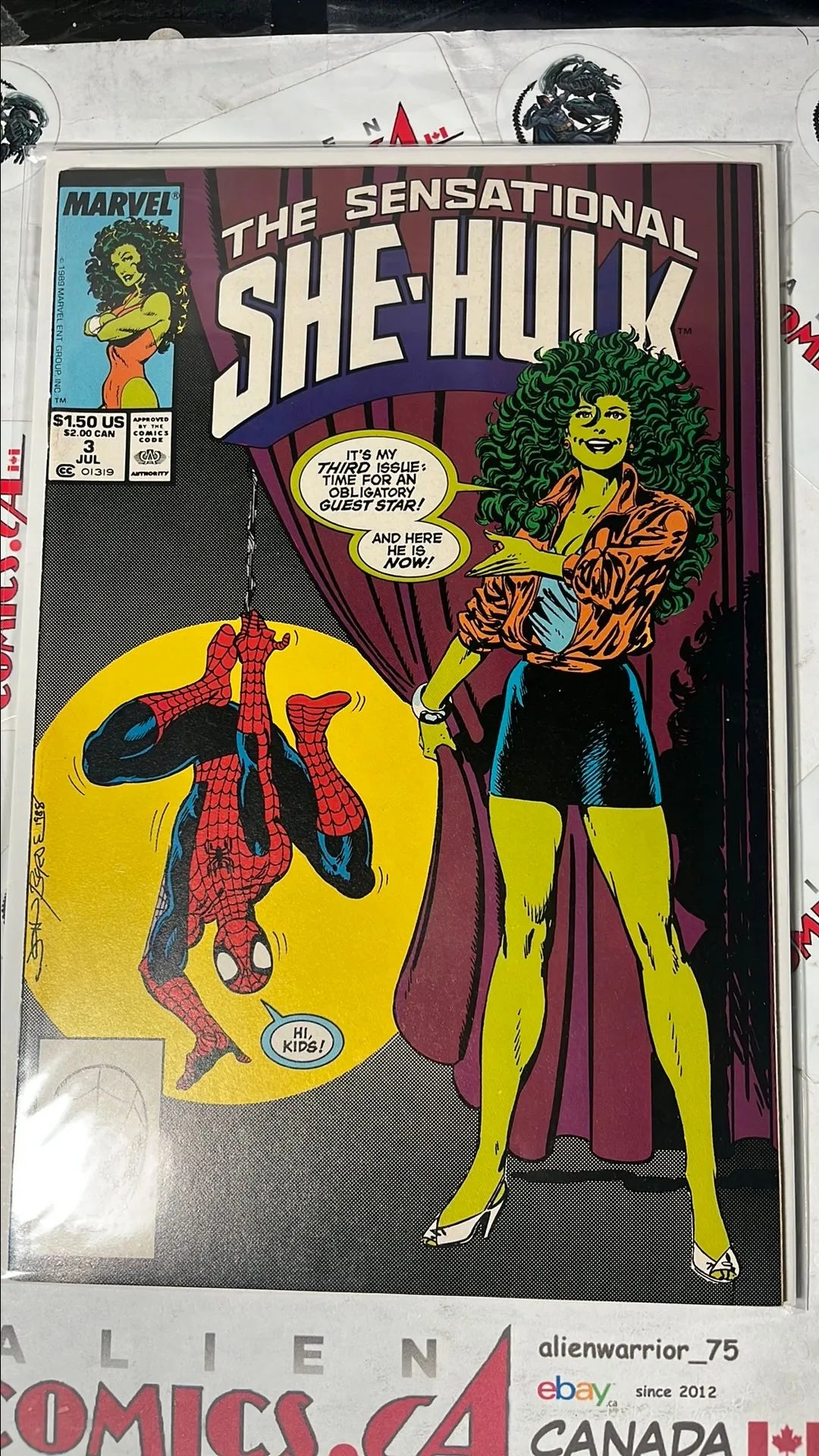 Sensational She-Hulk (#3 Marvel 1989 John Byrne Spider-man app. VF+)