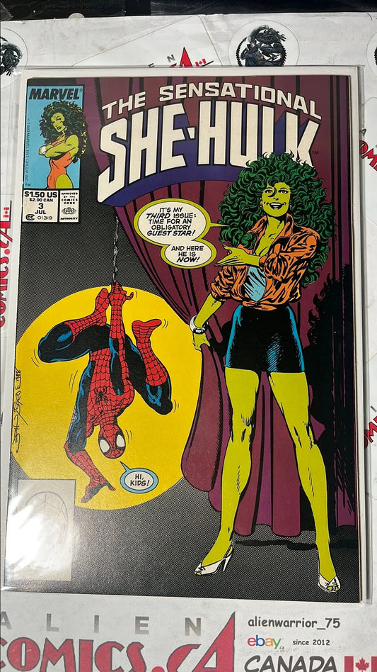 Sensational She-Hulk (#3 Marvel 1989 John Byrne Spider-man app. VF+)