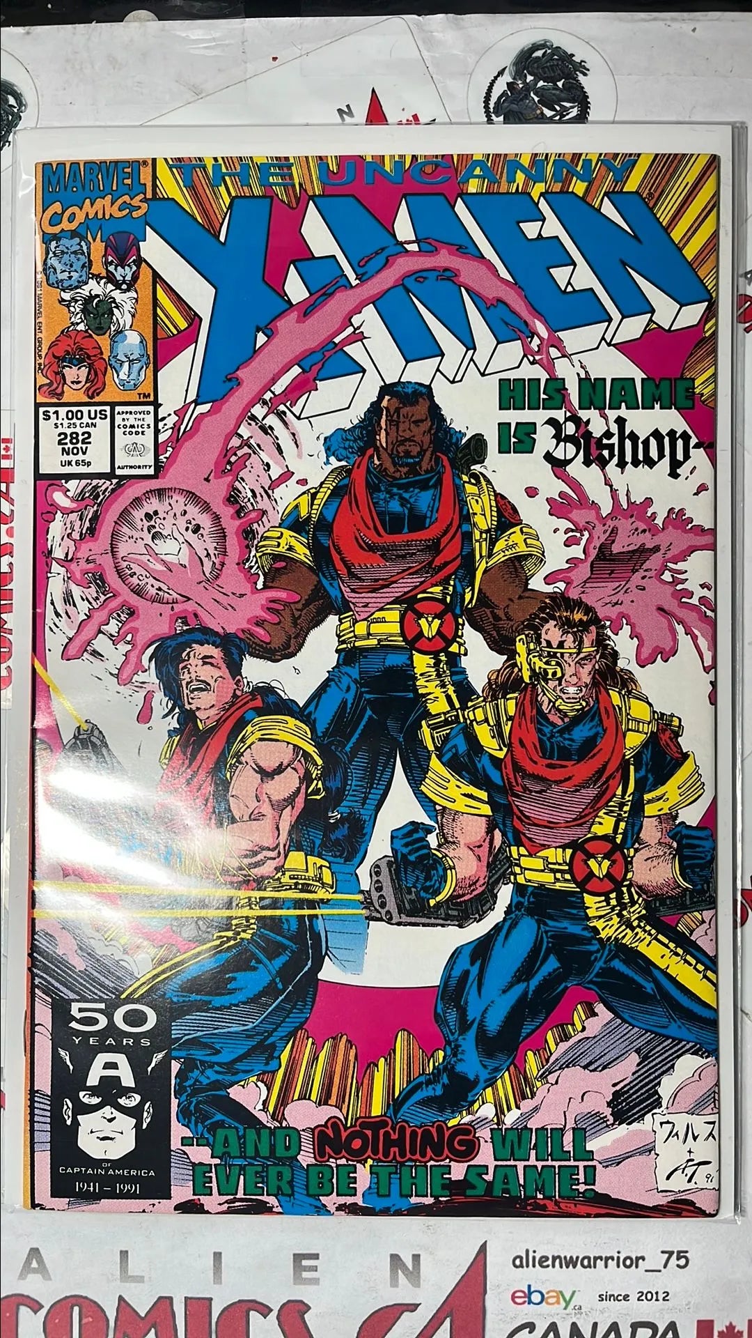 Uncanny X-men (#282 Direct Edition 1st cover cameo Bishop VF)