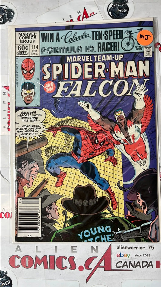 Marvel Team-up (#114 Spider-man & Falcon Newsstand Edition Mark Jewelers Insert VF)