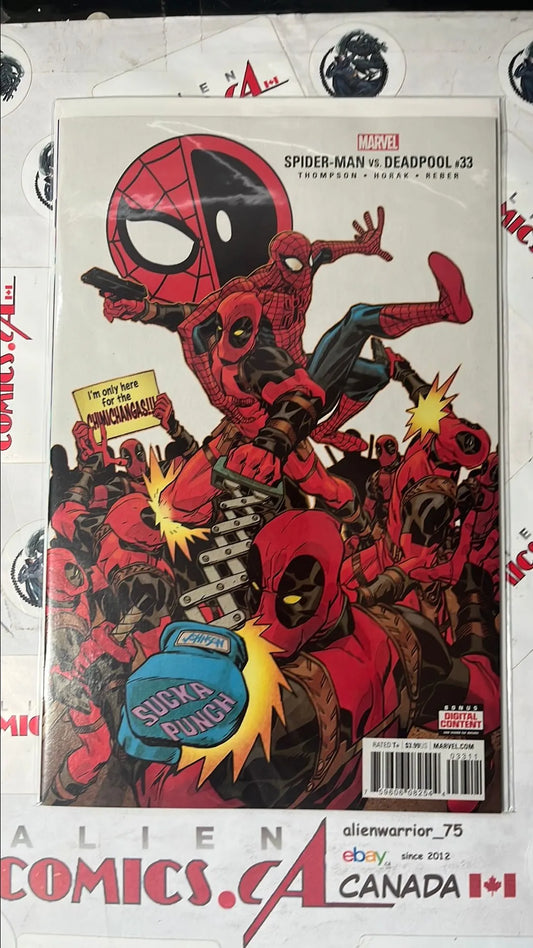 Spider-man vs. Deadpool (#33 Marvel 2018 Sucka Punch! NM)