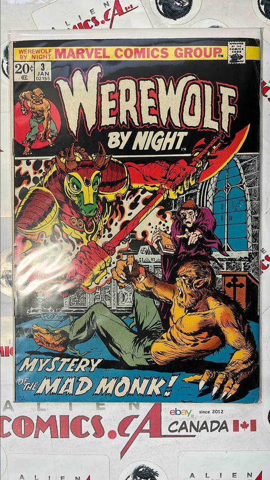 Werewolf by Night (#3 20¢ Cover Mike Ploog Cover Art Star-Stamped National Diamond Sales Insert HTF VG/FN)