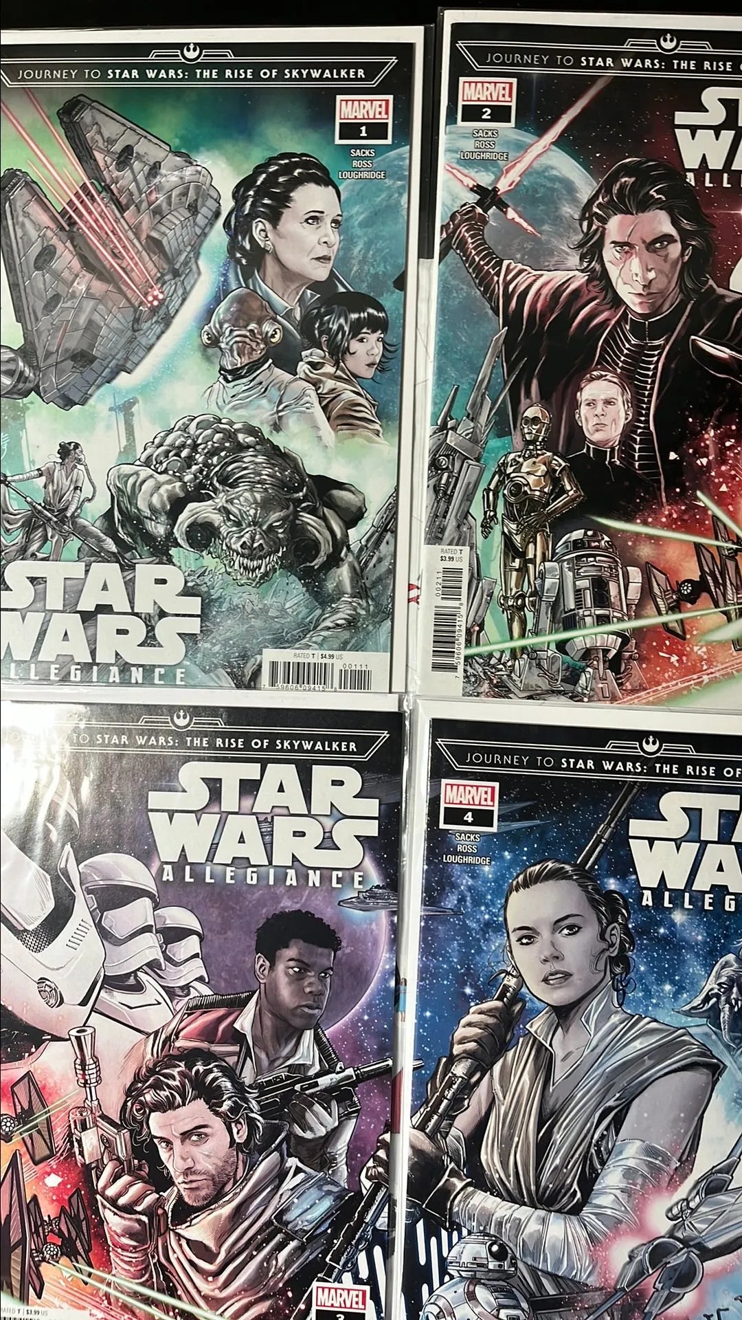 Journey to Episode IX: The Rise of Skywalker: Allegiance (Complete 4-Book Series NM)