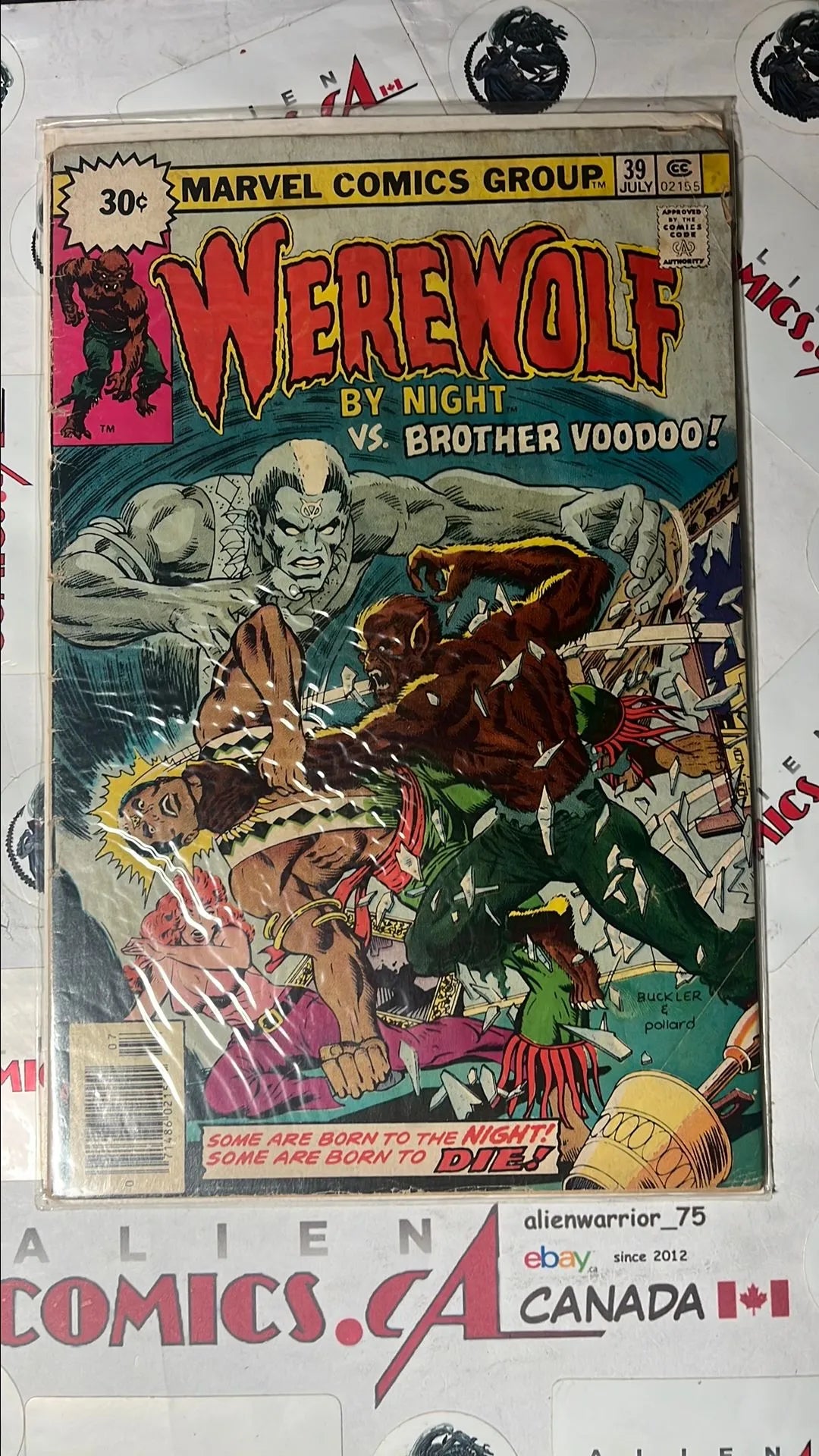Werewolf by Night (#39 30¢ Price Variant 1st Battle of Brother Voodoo vs. Werewolf By Night HTF GD/VG)