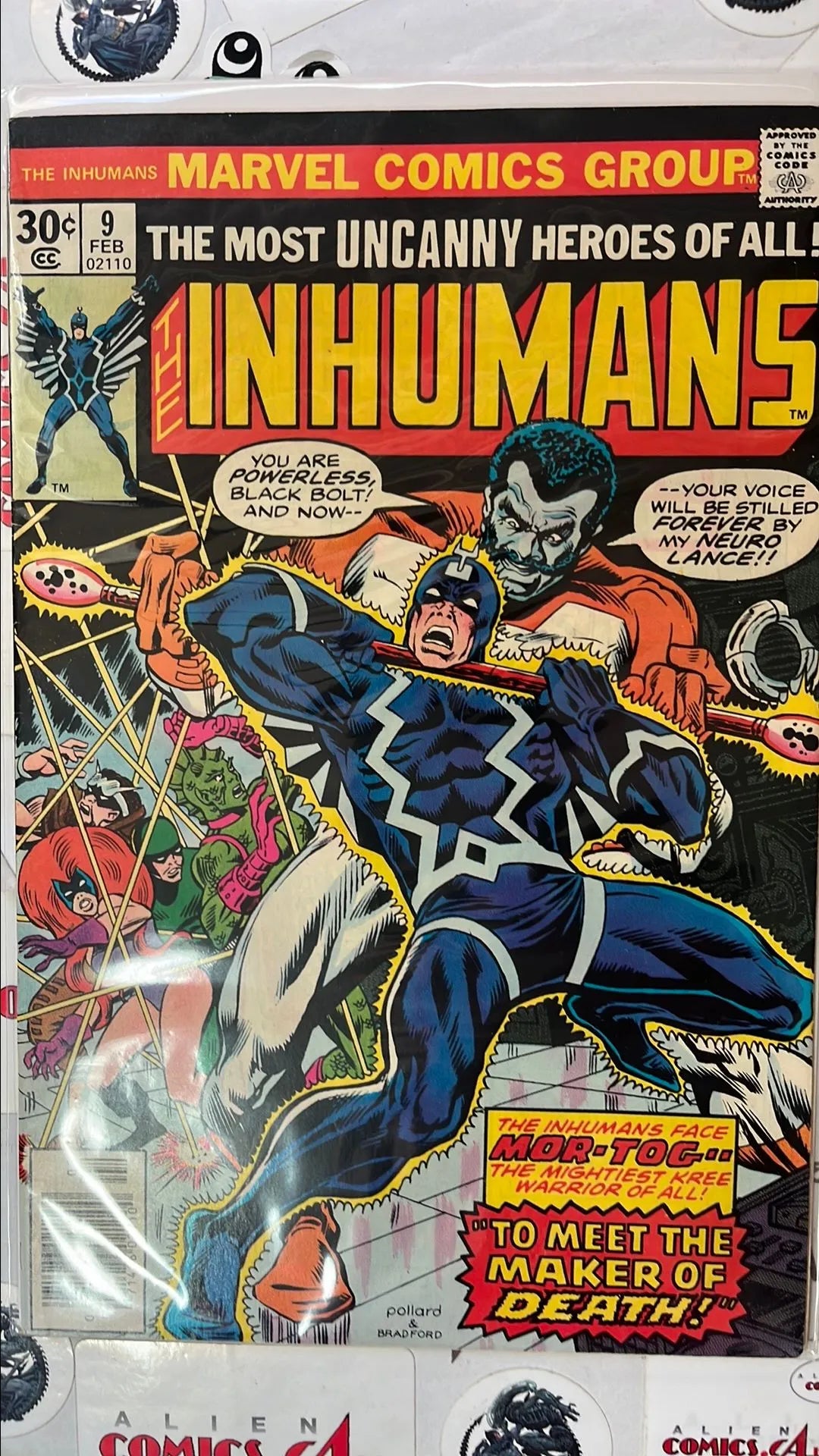Inhumans (#9 Newsstand Edition To Meet The Maker of Death! VF+)