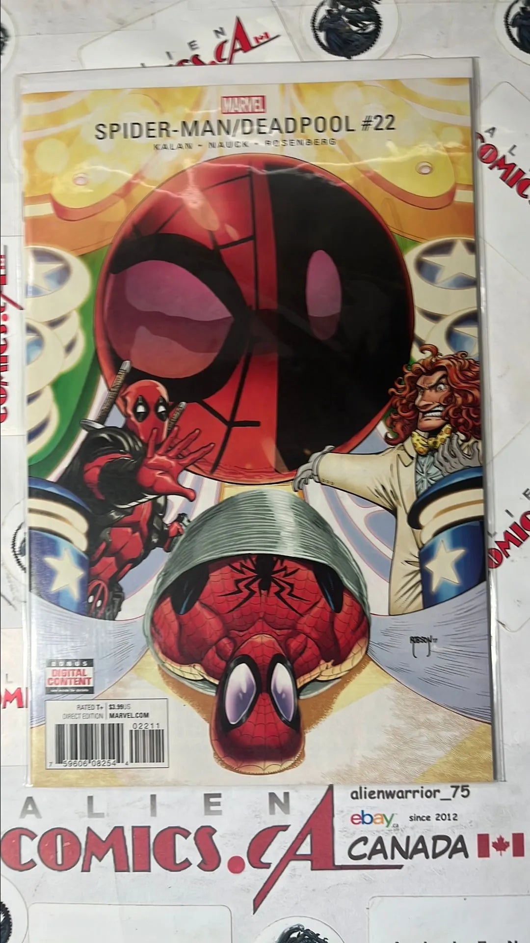 Spider-man vs. Deadpool (#22 Marvel 2017 Slapstick app. Spider-man Tied Up NM)