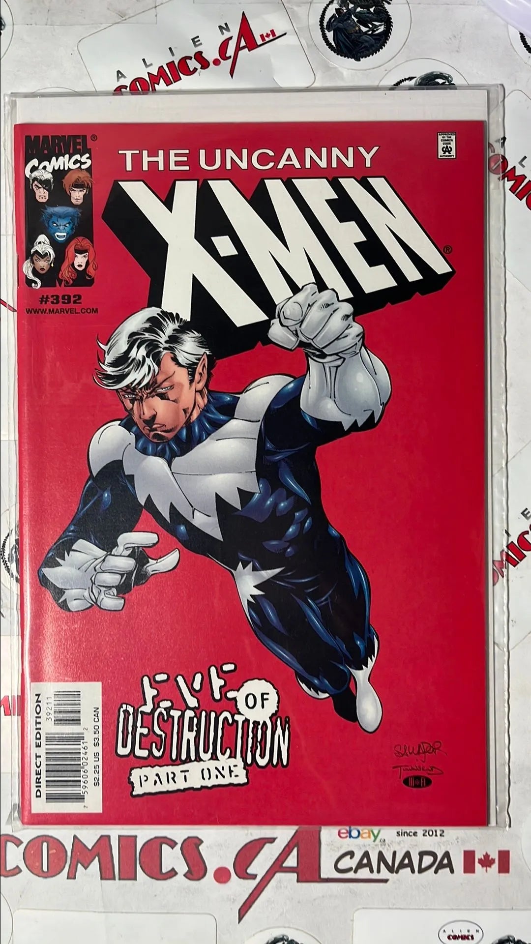 Uncanny X-men (#392 Marvel 2001 Direct Edition Eve of Destruction Part 1 1st app. Wraith 1st app. Sunpyre NM)