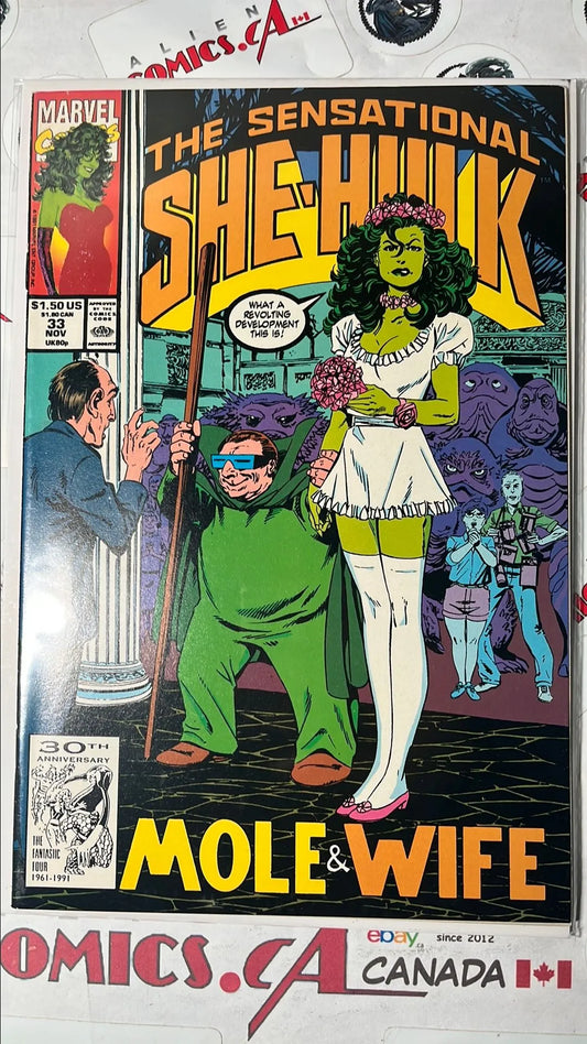 Sensational She-Hulk (#33 Marvel 1991 John Byrne Mole & Wife VF+)