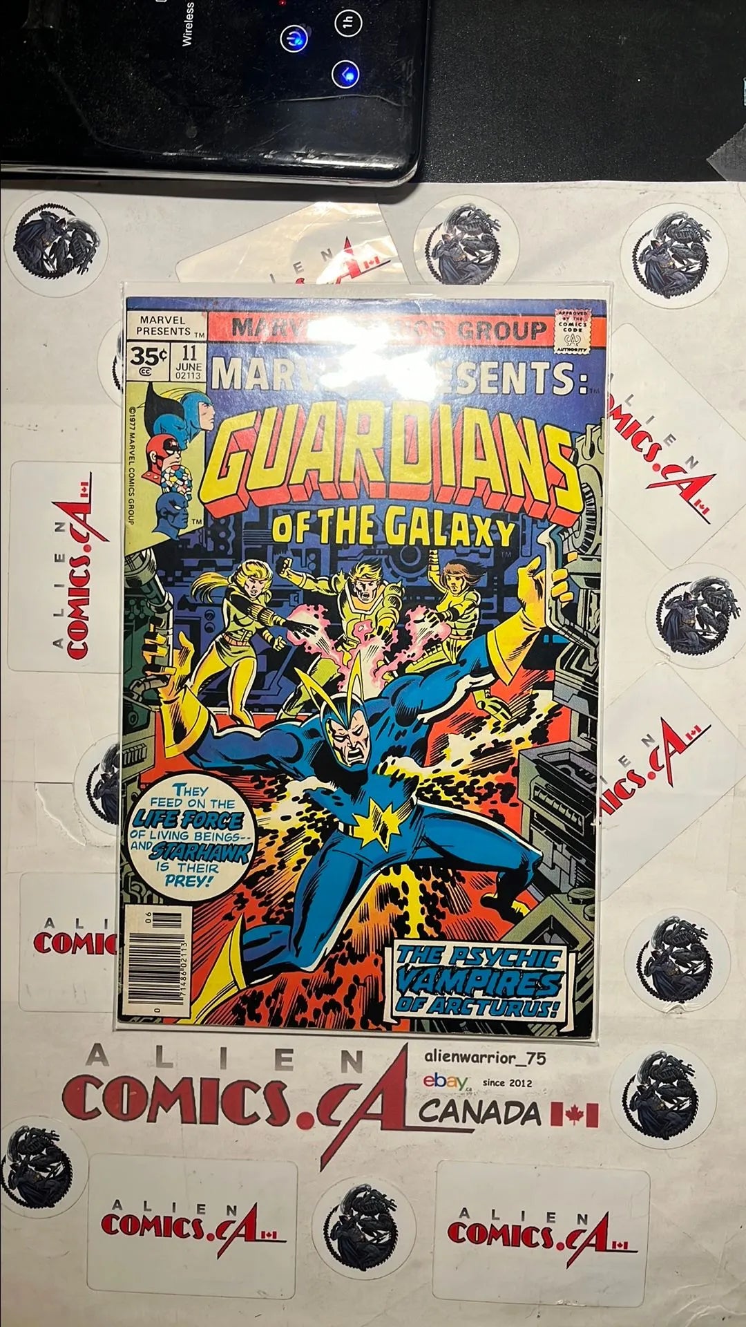 Marvel Presents (#11 featuring Guardians of the Galaxy 35¢ Price Variant The Psychic Vampires of Arcturus! HTF FN/VF)