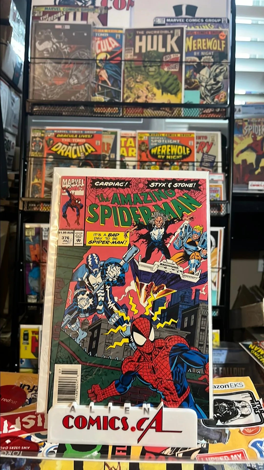 Amazing Spider-man (#376 $1.95 Australian Price Variant Cardiac, Styx & Stone app. VG)