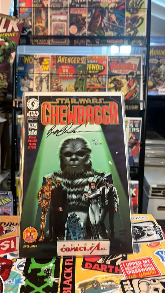 Chewbacca (DF Signed Edition Chewbacca: Peter Mayhew 1 of 2500 copies Variant w/COA NM)