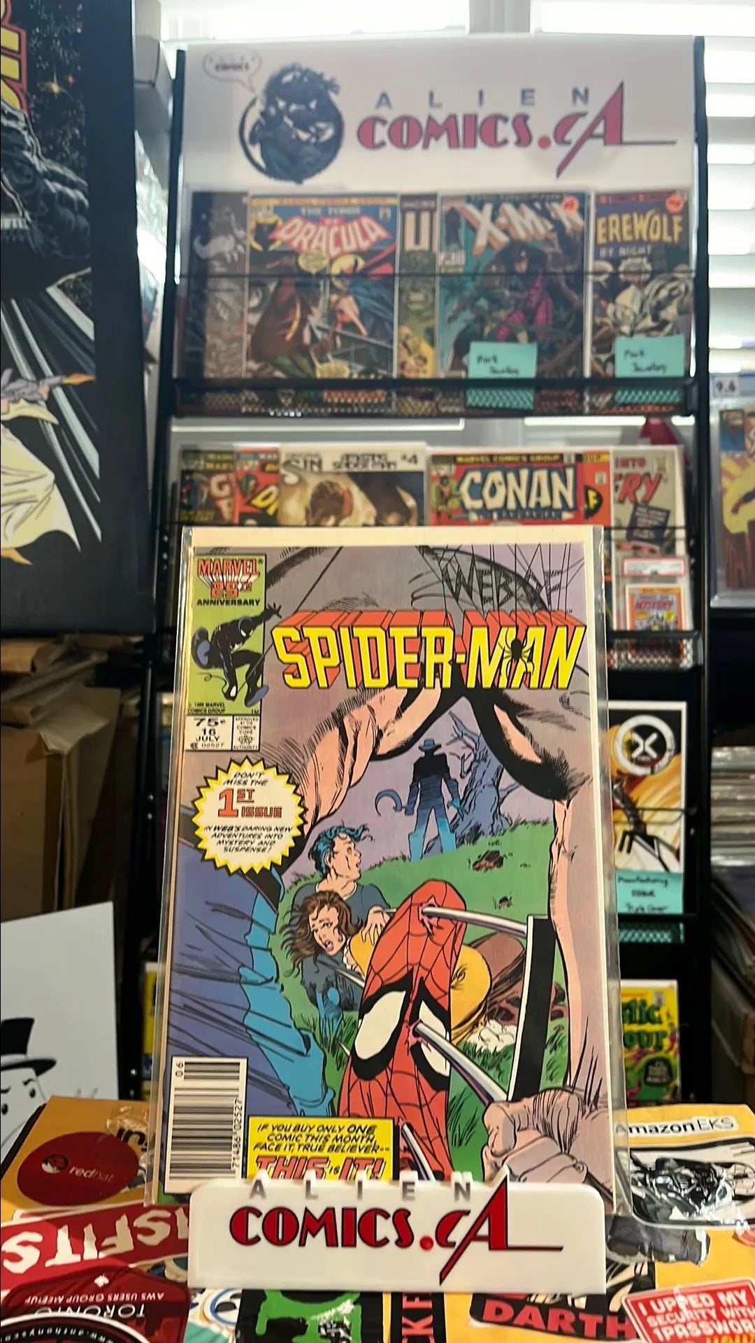 Web of Spider-man (#16 Newsstand Edition Don't Miss the 1st Issue In Web's Daring New Adventure into Mystery and Suspense FN/VF)