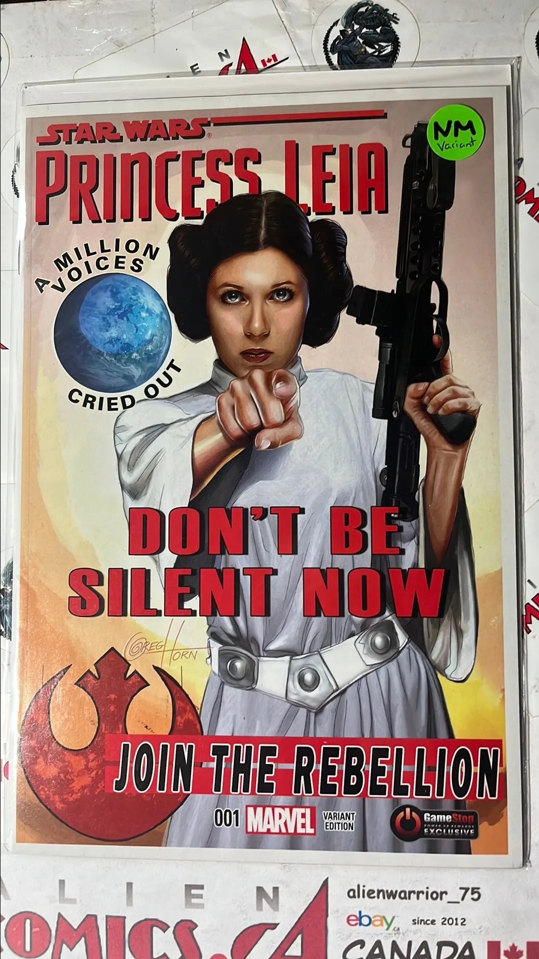 Princess Leia (#1G Gamestop Don't be Silent Now Variant HTF NM)