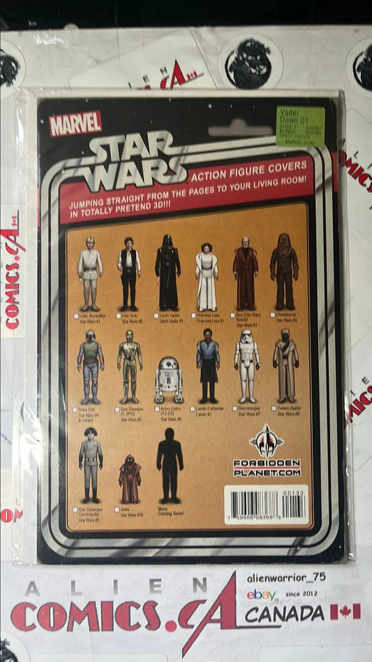 Vader Down (Action Figure Variant #1F Vintage Style Cardback Checklist Forbidden Planet VF/NM)