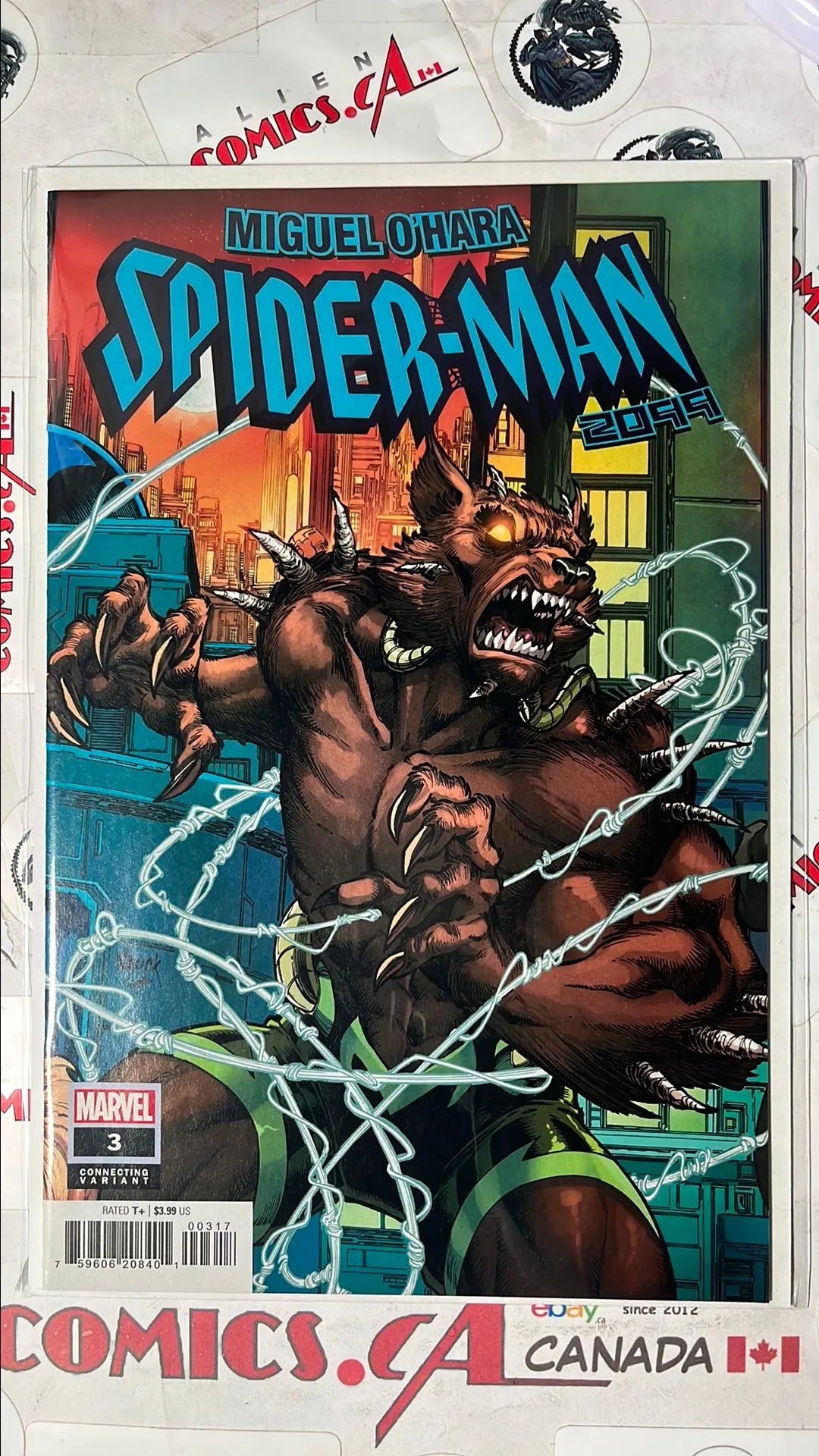 Miguel O'Hara: Spider-man 2099 (#2 Marvel 2024 Todd Nauck 1:25 Connecting Variant Werewolf by Night NM)