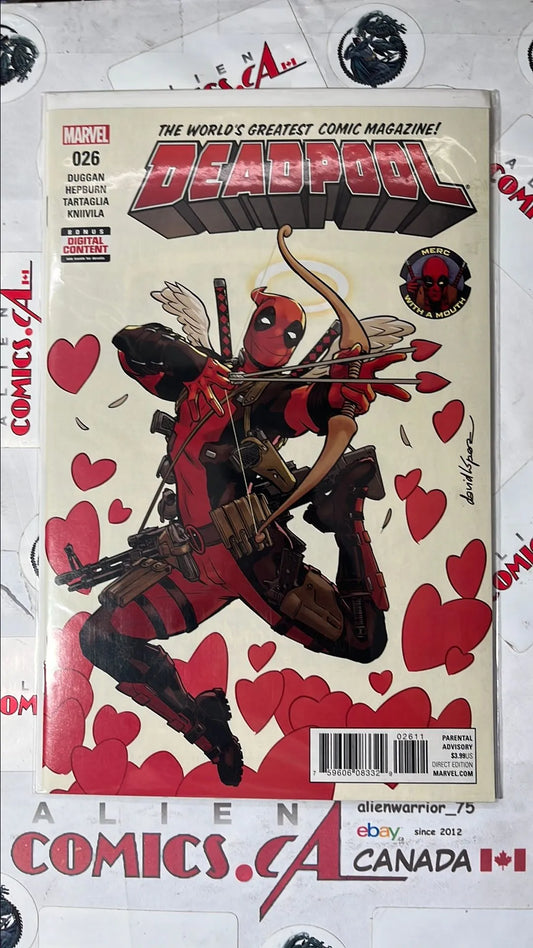 Deadpool (#26 Marvel 2017 Cupid Deadpool NM)