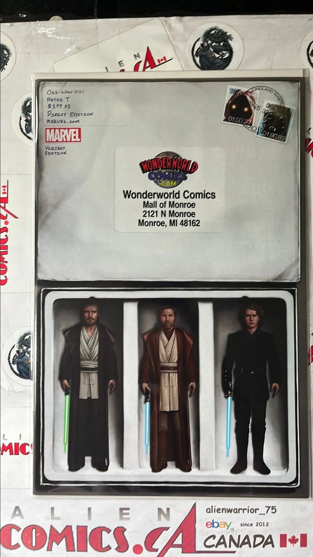 Obi-Wan Kenobi (Action Figure Variant #1W Obi-Wan Kenobi Celebration Exclusive Wonderworld Mail Away: Light Side HTF NM)