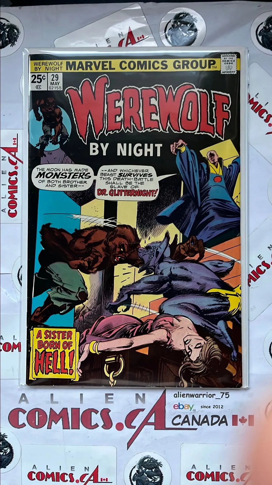 Werewolf by Night (#29 25¢ Cover A Sister Born In Hell! FN/VF)