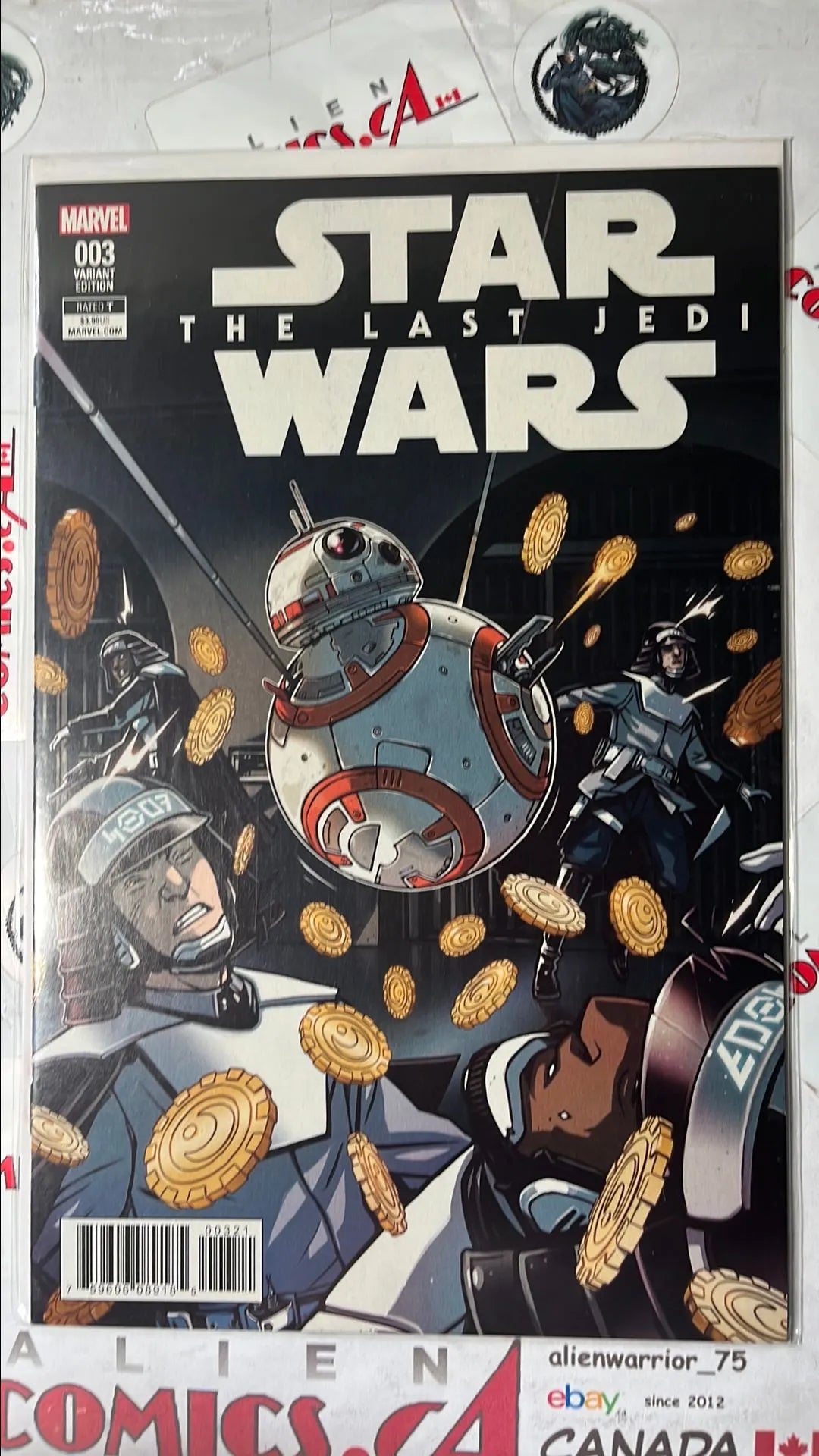 Episode VIII: The Last Jedi (#3W Wijngaard BB-8 1:25 Variant HTF NM)