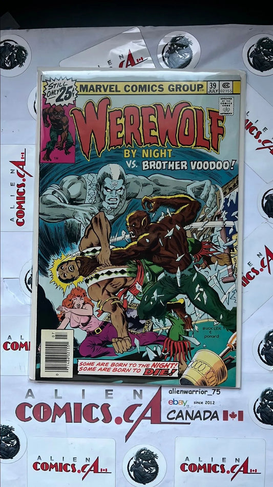 Werewolf by Night (#39 25¢ Cover 1st Battle of Brother Voodoo vs. Werewolf By Night FN/VF)