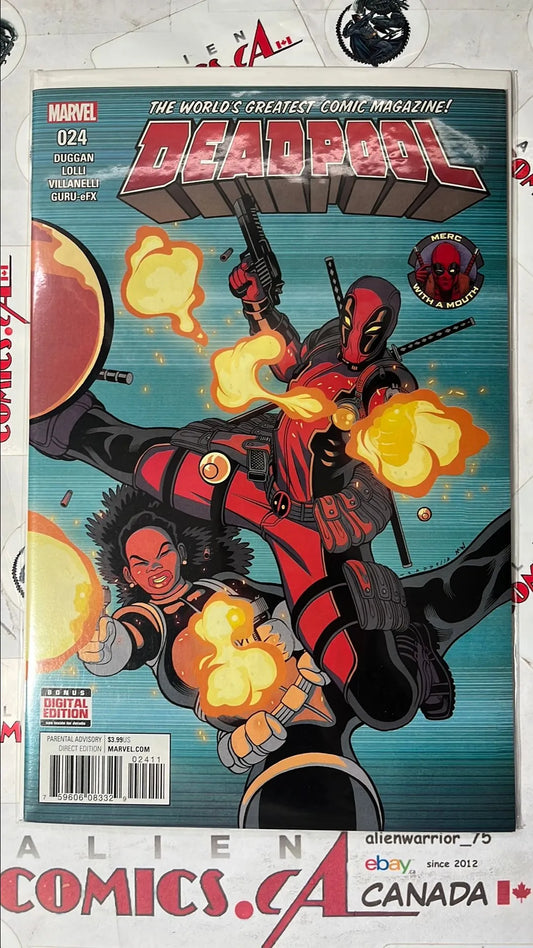 Deadpool (#24 Marvel 2017 Blasting Underwater NM)
