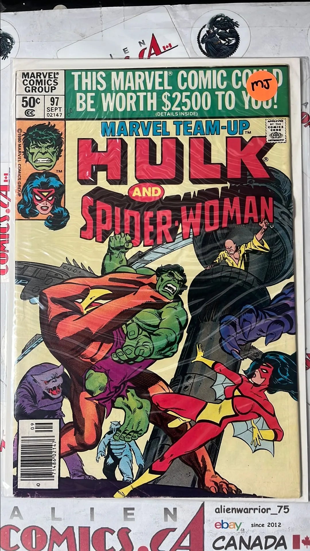 Marvel Team-up (#97 Incredible Hulk & Spider-Woman Newsstand Edition Mark Jewelers Insert FN/VF)