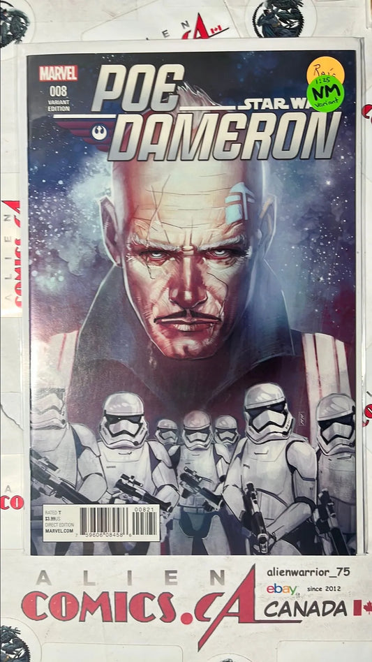 Poe Dameron (#8R Rod Reis 1:25 Variant NM)
