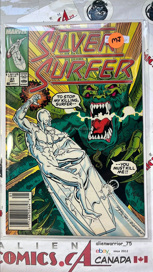 Silver Surfer (#23 Newsstand Edition Mark Jewelers Insert VF)
