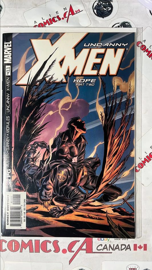 Uncanny X-men (#411 Marvel 2002 Direct Edition Hope Part 2 1st app. Annie & Carter Ghazikhanian NM)