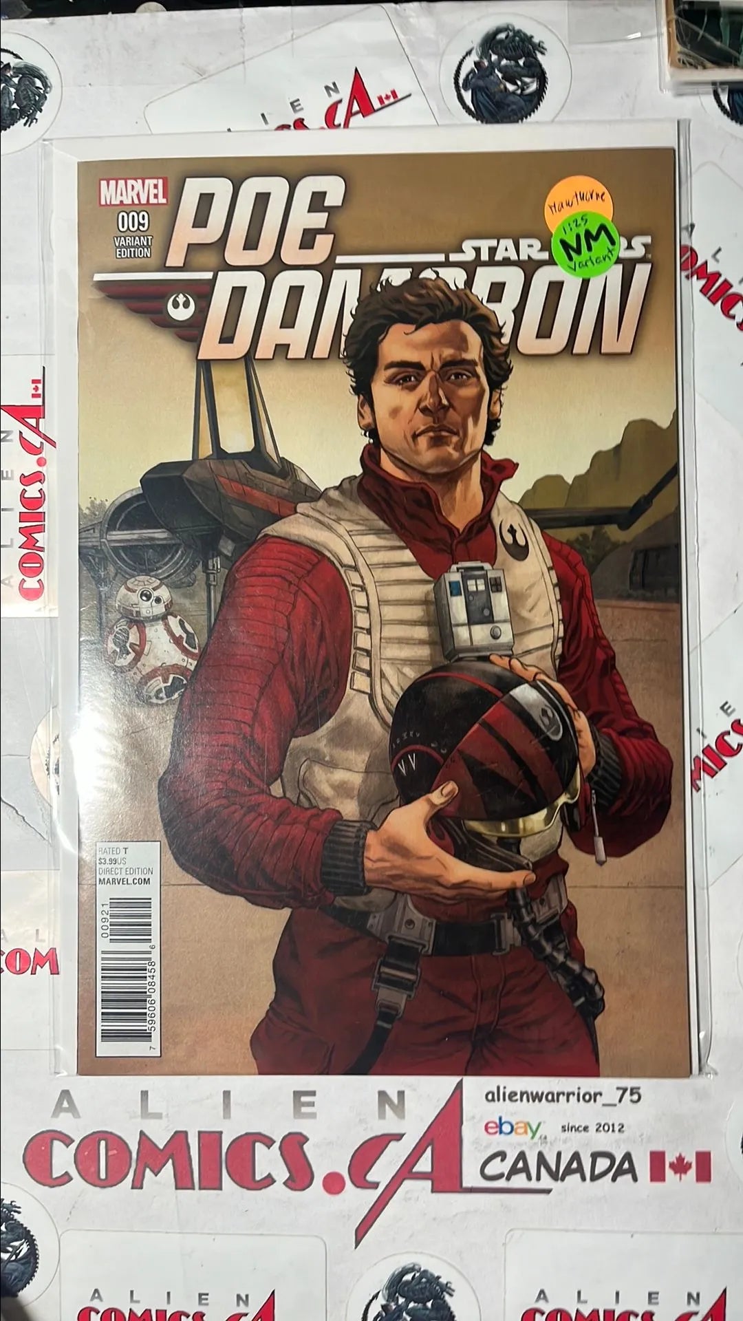 Poe Dameron (#9H Hawthorne 1:25 Variant HTF NM)