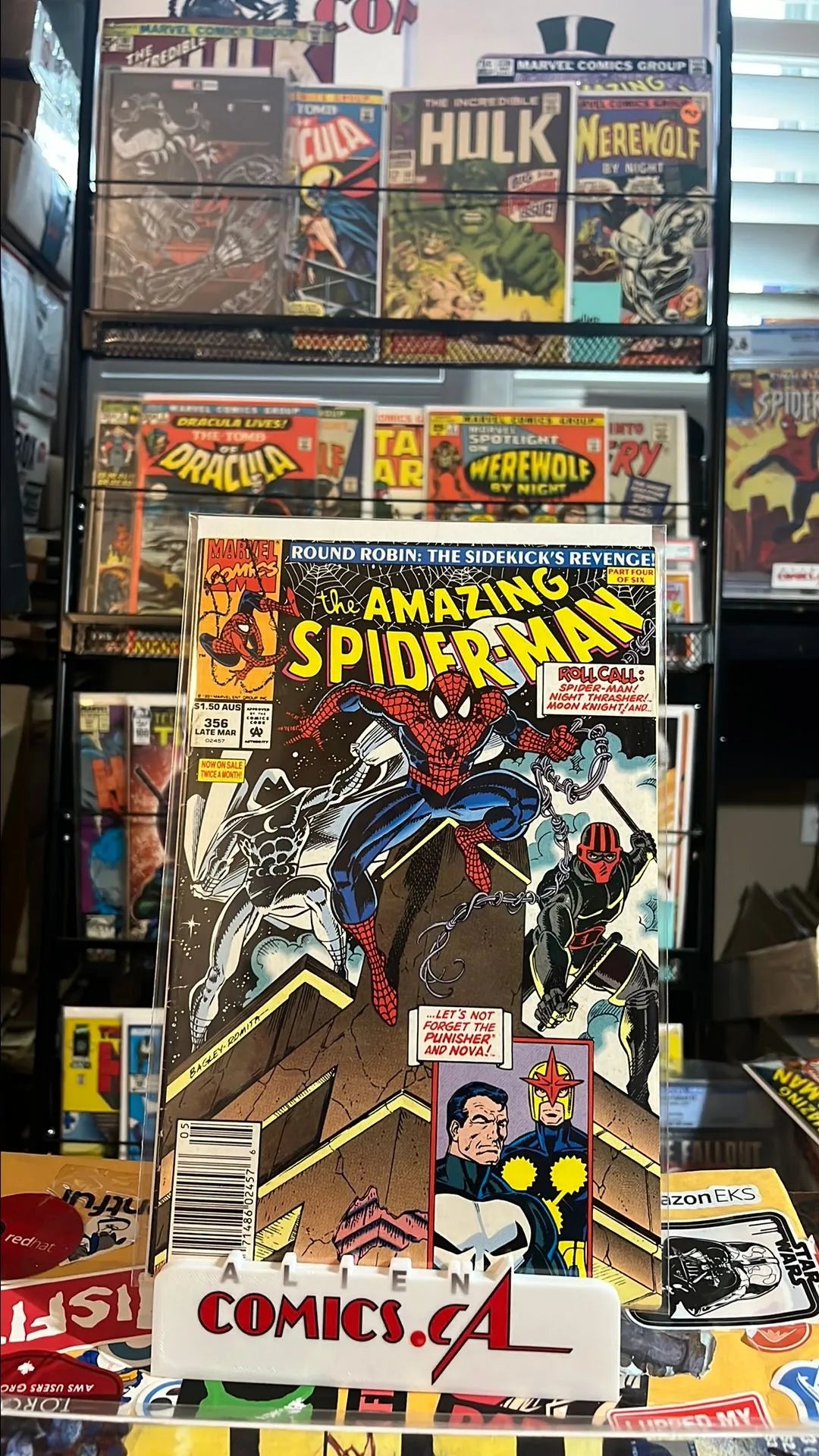 Amazing Spider-man (#356 $1.50 Australian Price Variant Moon Knight app. VG)