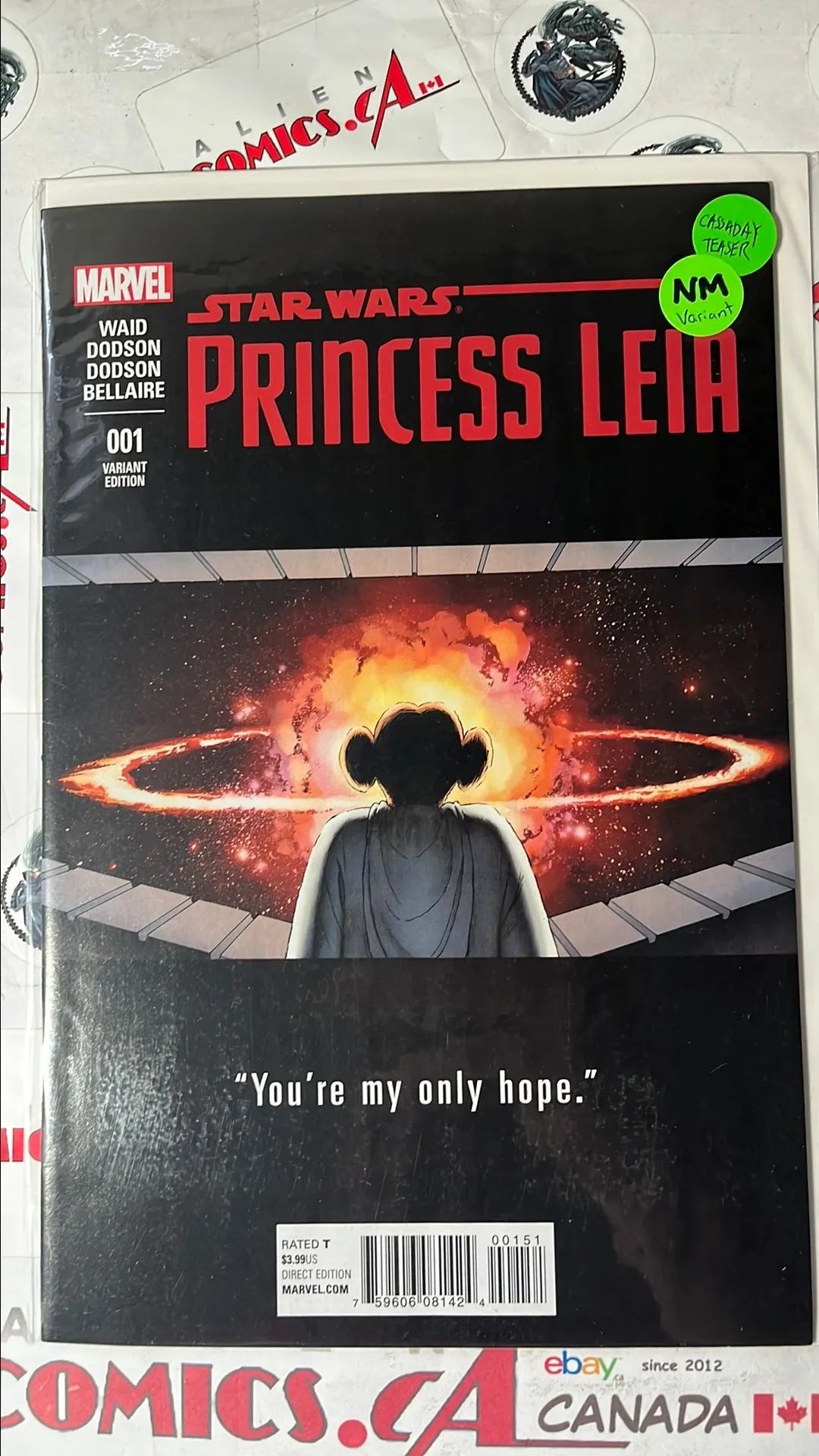 Princess Leia (#1C Cassaday Teaser 1:25 Variant NM)