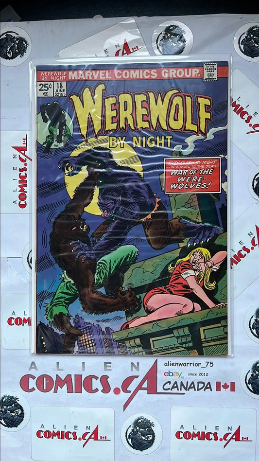 Werewolf by Night (#18 25¢ Cover Battle of the Were-Wolves! FN/VF)