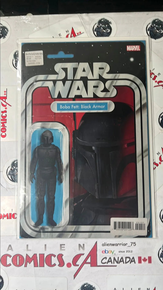 War of the Bounty Hunters: Alpha (Action Figure Variant #1 Boba Fett: Black Armor NM)