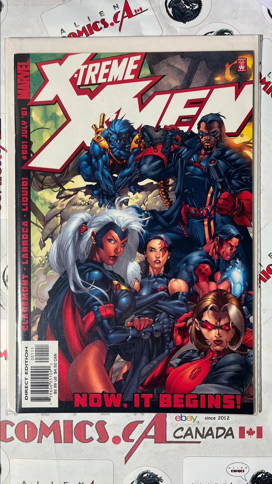 X-Treme X-men (#1 Marvel 2001 Direct Edition 1st team app. X-Treme X-Men 1st app. Vargas NM)
