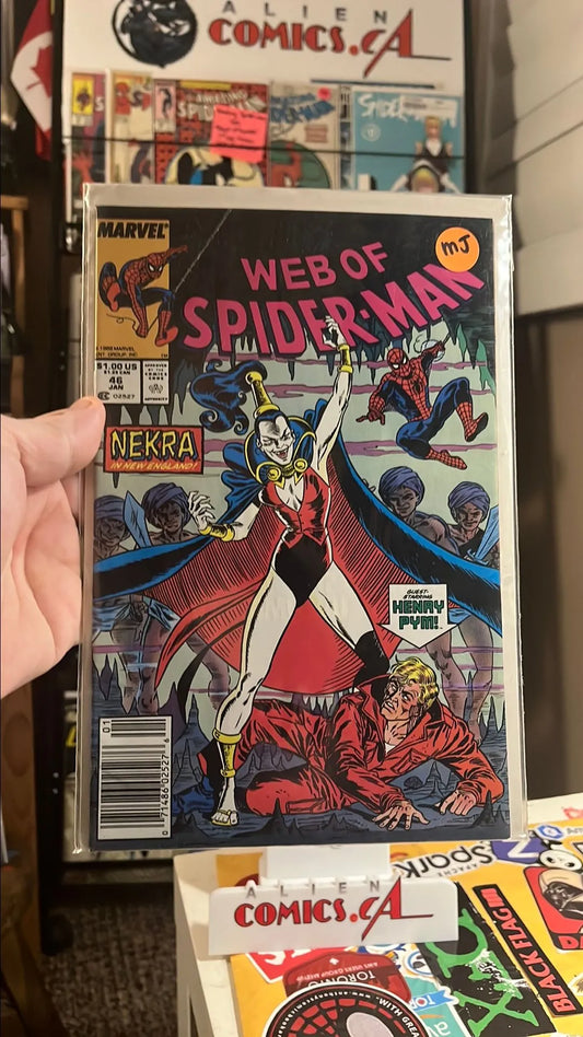 Web of Spider-man (#46 Newsstand Edition Mark Jewellers Insert FN)