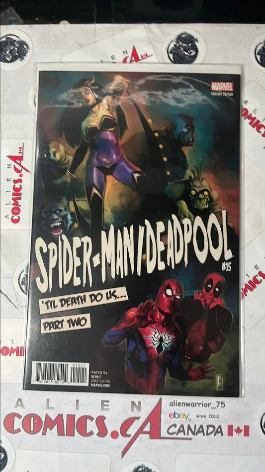 Spider-man vs. Deadpool (#15 Marvel 2017 'Til Death Do Us... Part 2 NM)