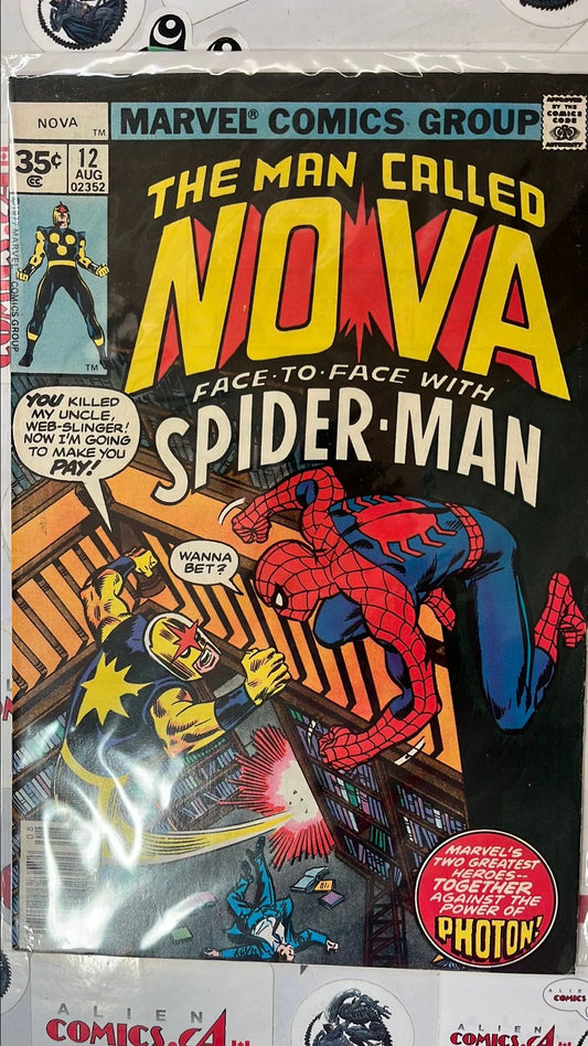 Man Called Nova (#12 35¢ price variant Spider-man app. 1st app. Photon HTF FN+)