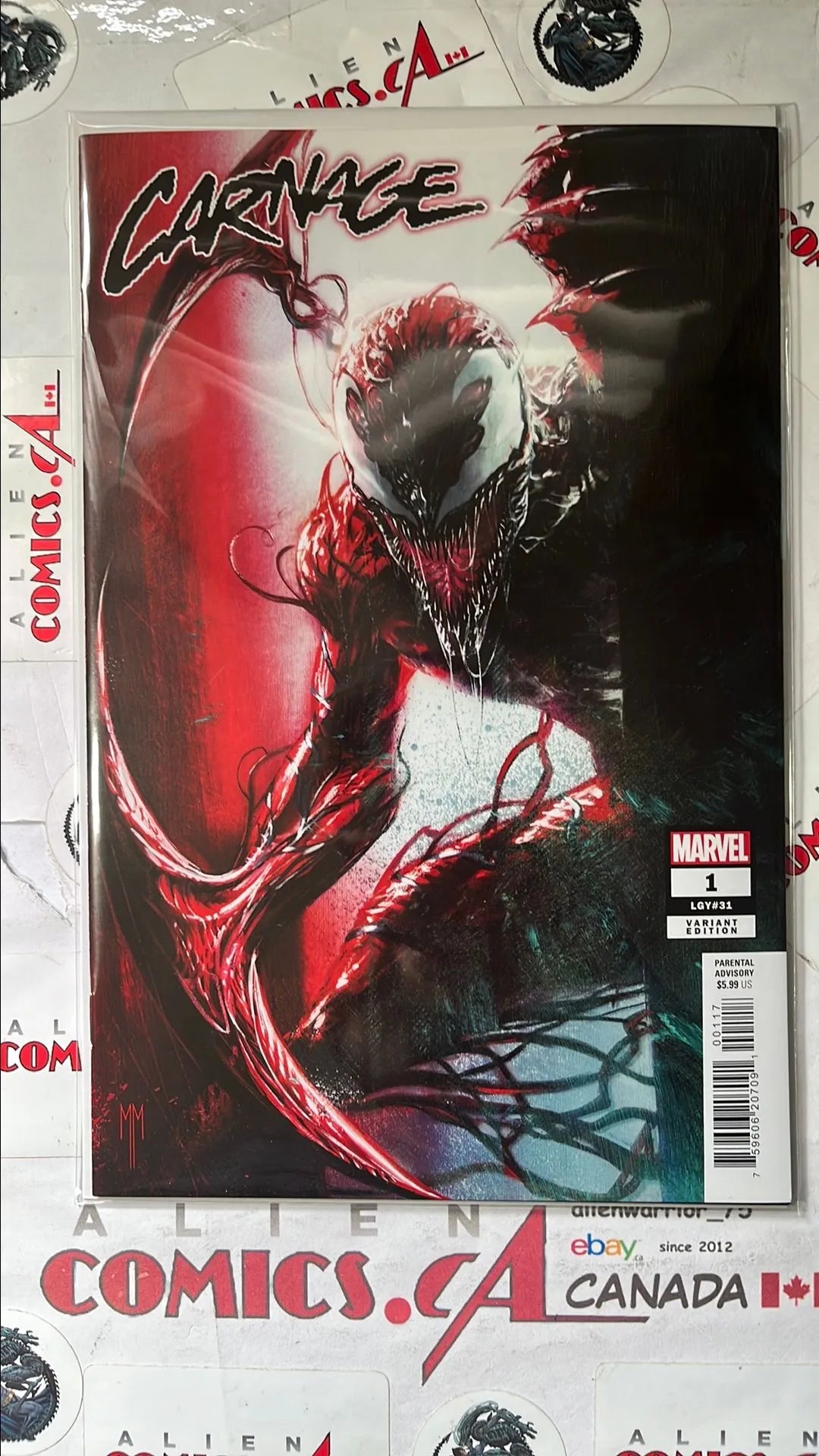 Carnage (#1 Marvel 2023 Volume 4 LGY#31 Marco Mastrazzo 1:25 Variant NM)