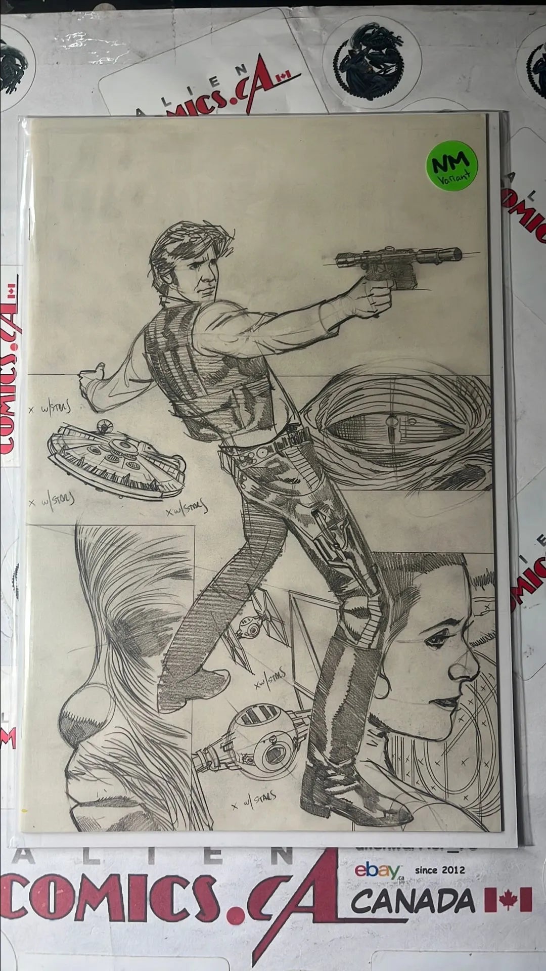 Rebel Heist (#1S Adam Hughes AH! Han Solo Sketch Variant HTF NM)