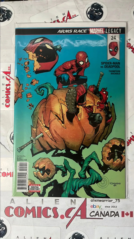 Spider-man vs. Deadpool (#24 Marvel 2017 Killer Pumpkin Flowers Arms Race Part 2 NM)(Spider-man vs. Deadpool (#24 Marvel 2017 Killer Pumpkin Flowers Arms Race Part 2 NM))