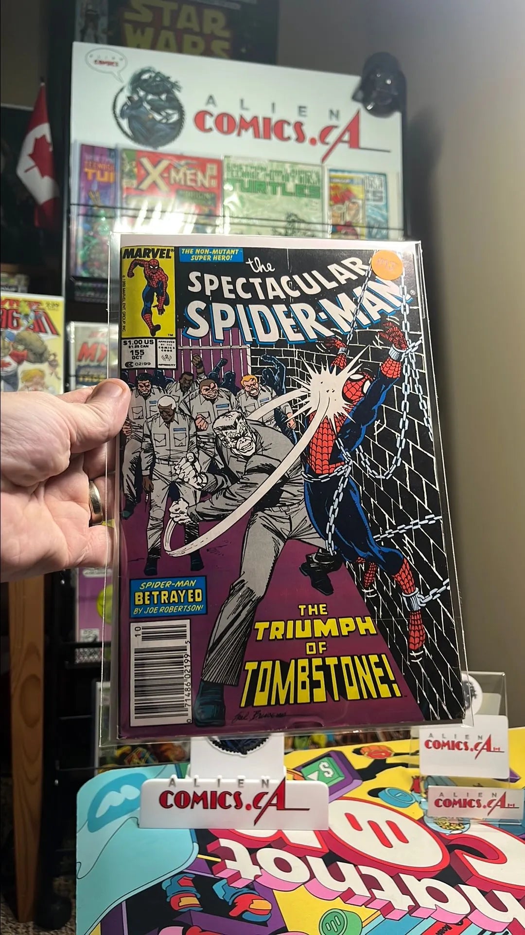 Peter Parker: The Spectacular Spider-man (#155 Newsstand Edition Mark Jewellers Insert VF)