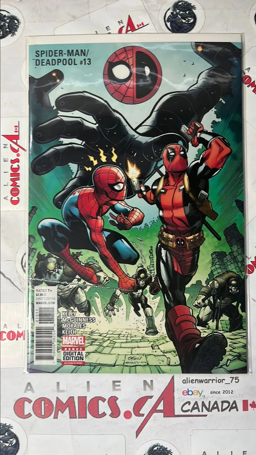 Spider-man vs. Deadpool (#13 Marvel 2017 Dark Giants In The City NM)