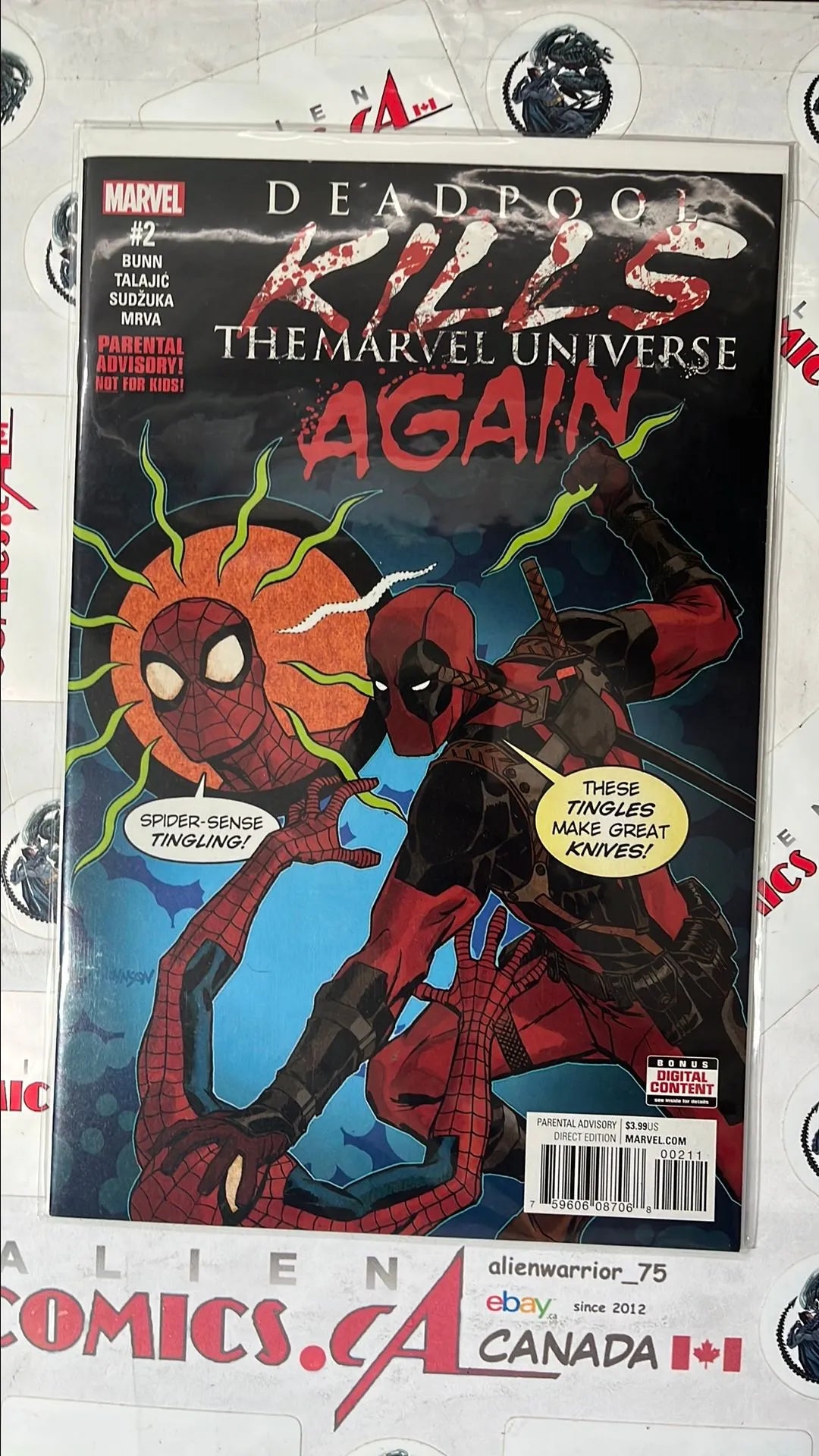 Deadpool: Kills the Marvel Universe Again (#2 Marvel 2017 Spider-sense Tingling Makes Great Knives! NM)