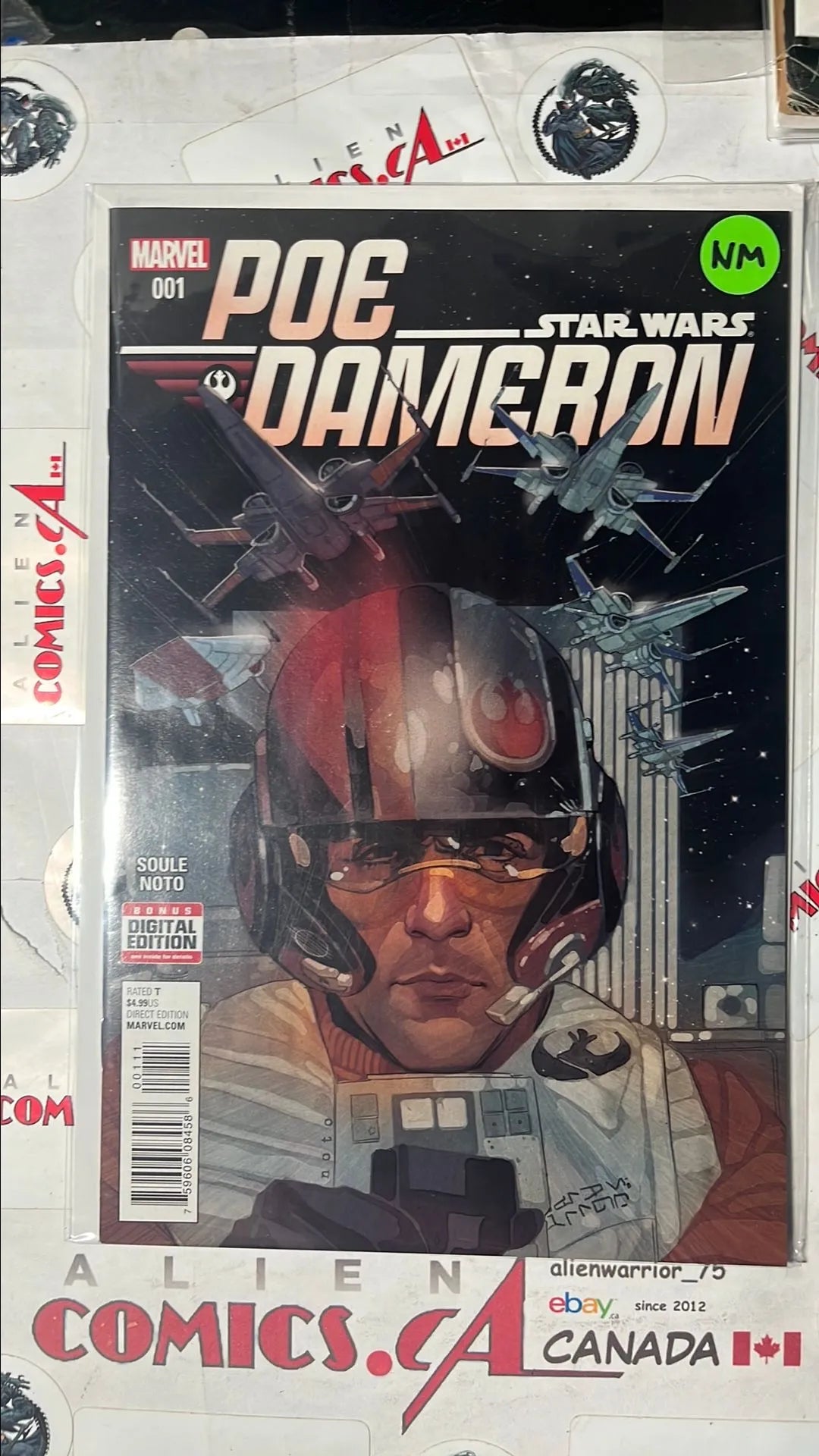 Poe Dameron (#1 Marvel 2015 1st app. Poe Dameron 1st app. BB-8 1st app. Snap Wexley NM)